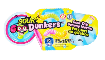 2-Pack Sour Goo Dunkers – Gummy Worms with Sour Dip