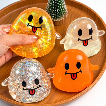 2-Pack Halloween Ghost Slow-Rebound Squeeze Stress Relief Toys – Random Color Selection