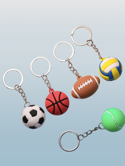 3D Sports Ball Keychain