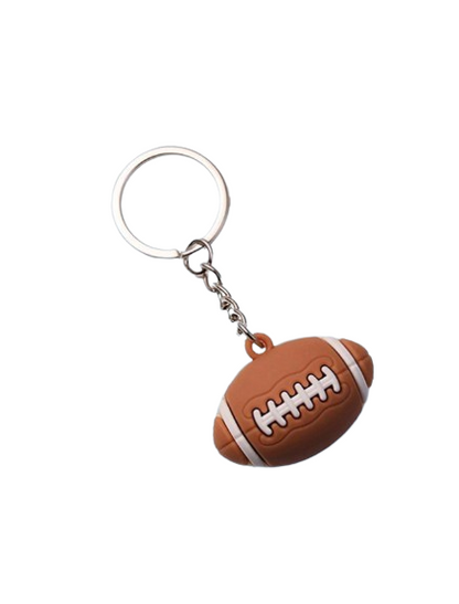3D Sports Ball Keychain, 4-Pack