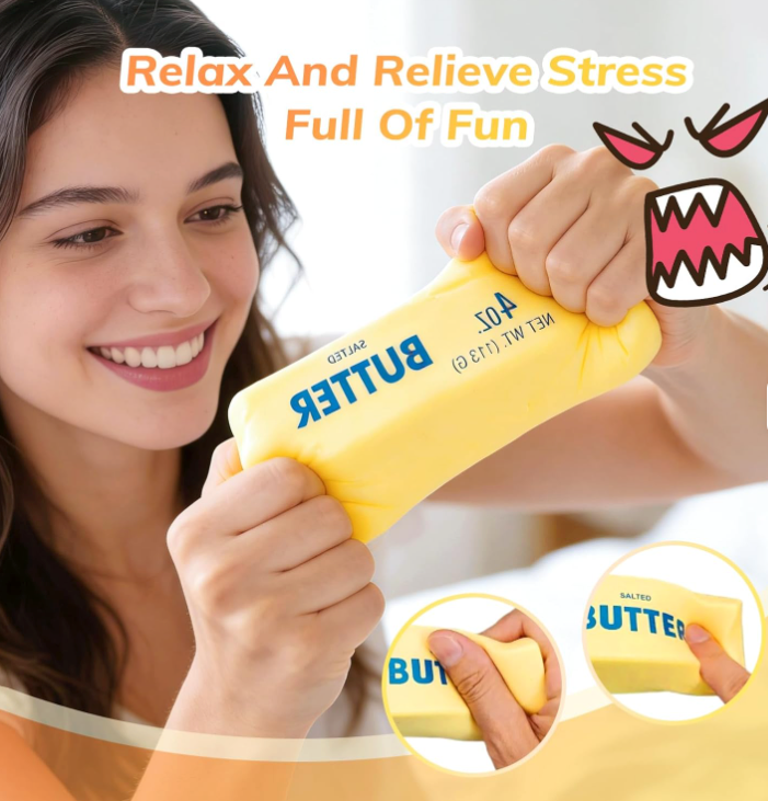 Butter Squishy Slow Rebound Stress Relief Toy – 2-Pack Soft Sensory Fidget Toys