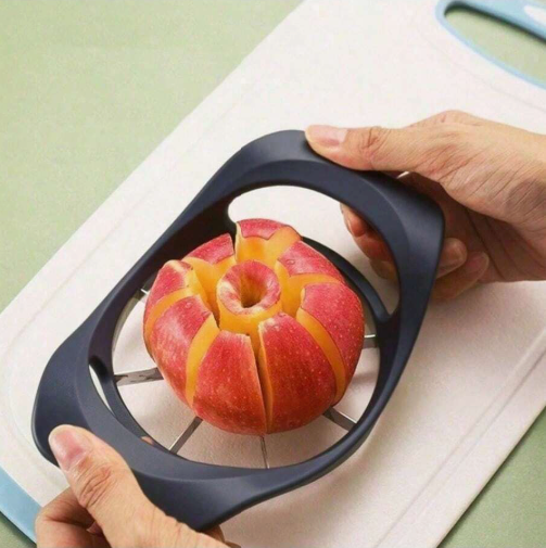 Stainless Steel Apple Cutter & Corer – One-Press Fruit Slicer