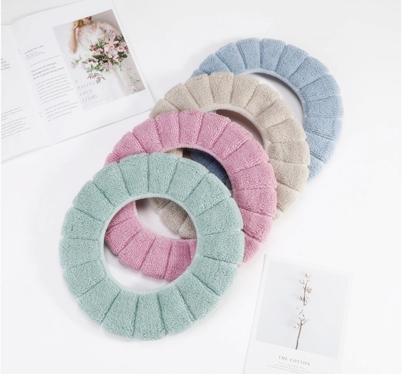 Washable Soft Fabric Toilet Seat Cover – 2 Pack (11 inch)