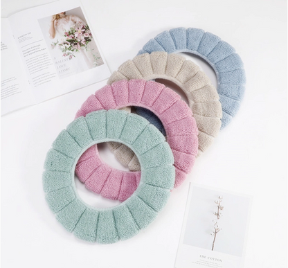 Washable Soft Fabric Toilet Seat Cover – 2 Pack (11 inch)