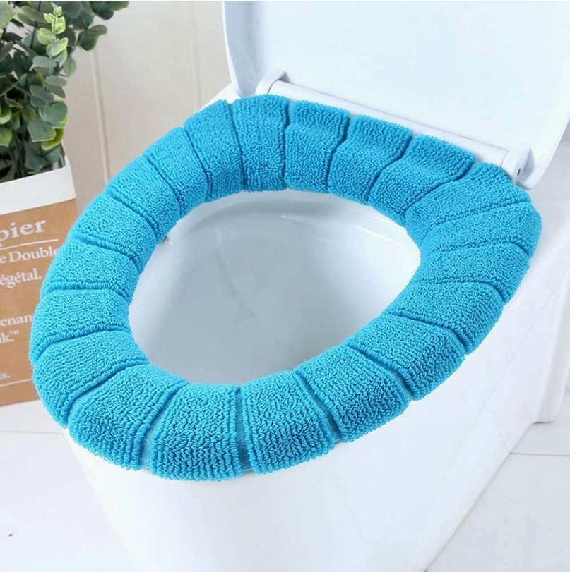 Washable Soft Fabric Toilet Seat Cover – 2 Pack (11 inch)