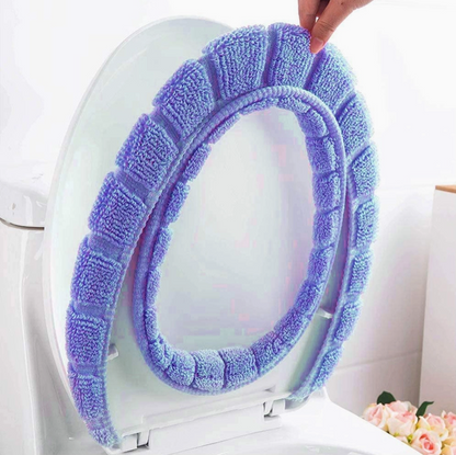 Washable Soft Fabric Toilet Seat Cover – 2 Pack (11 inch)