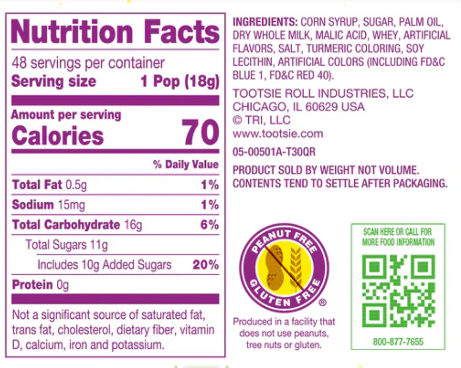 Tootsie Caramel Apple Pops 8-Pack, Green Apple Candy with Chewy Caramel – 0.625 oz Each