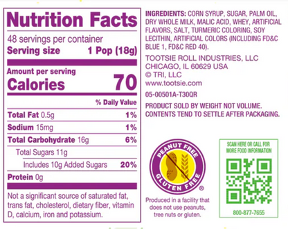 Tootsie Caramel Apple Pops 8-Pack, Green Apple Candy with Chewy Caramel – 0.625 oz Each