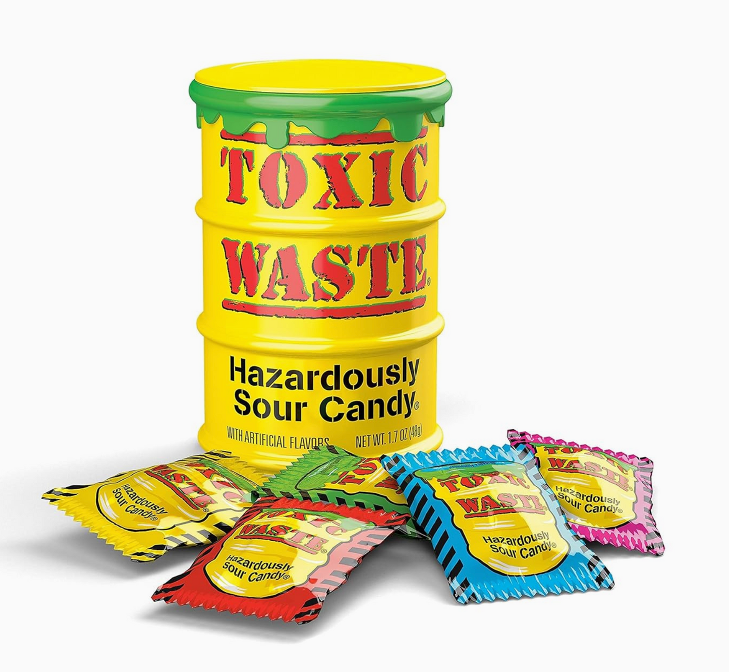 Toxic Waste Super Sour Candy Yellow Drum