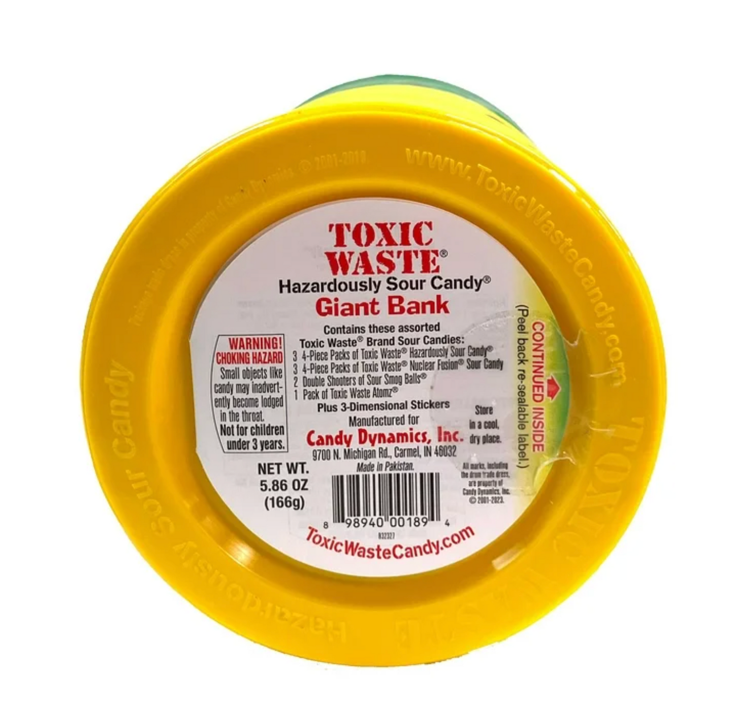 Toxic Waste Super Sour Candy Yellow Drum