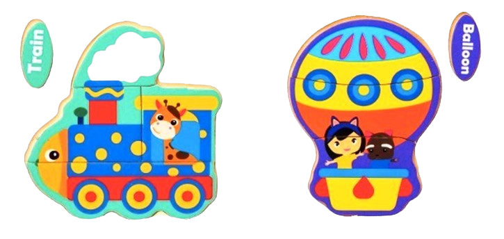 Safe Haven & CO Wooden Toddler Jigsaw Puzzle Set – 2 Pack Learning Puzzles (12–24 Months)