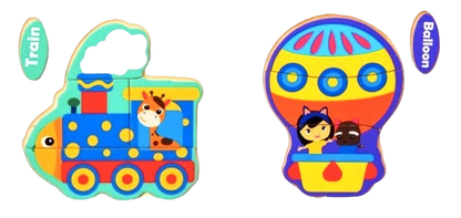 Safe Haven & CO Wooden Toddler Jigsaw Puzzle Set – 2 Pack Learning Puzzles (12–24 Months)