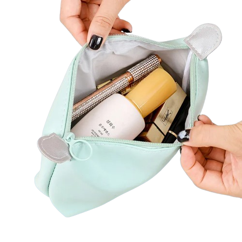 Safe Haven & CO Travel Fashion Dumpling Makeup Bag – Soft Silicone Cosmetic Pouch, Assorted Colors