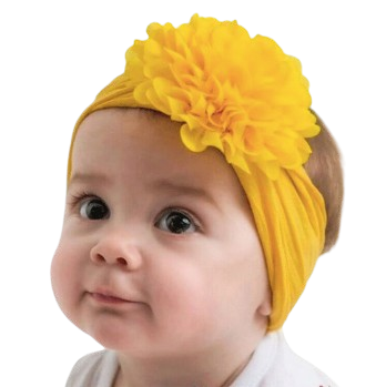 Safe Haven & CO Soft Stretchy Baby Headbands – Floral Turban Hair Wraps for Girls (0–12 Months)