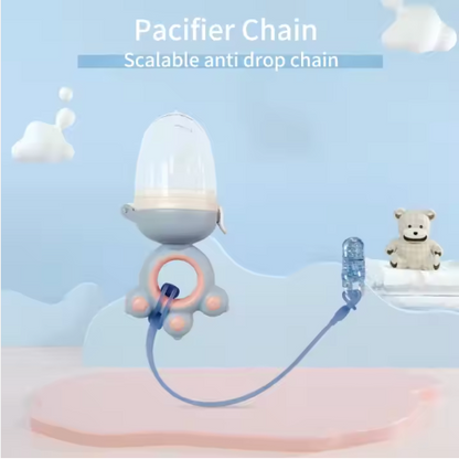 Silicone Baby Pacifier with Chain and Carrying Case