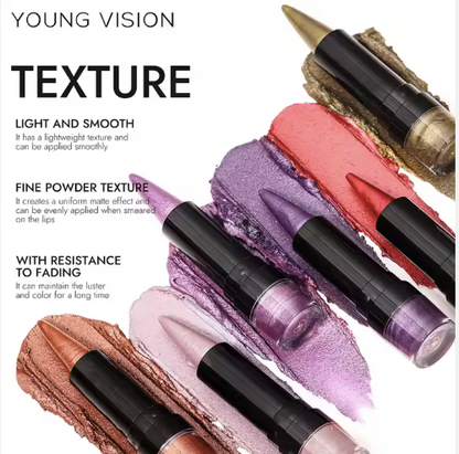 4-in-1 Metallic Shimmer Eyeliner & Lip Liner Pencil, Lipstick, or Eye Shadow