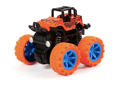 Children's 4WD Inertia Stunt Monster Trucks – Pull-Back Off-Road Vehicle Toy