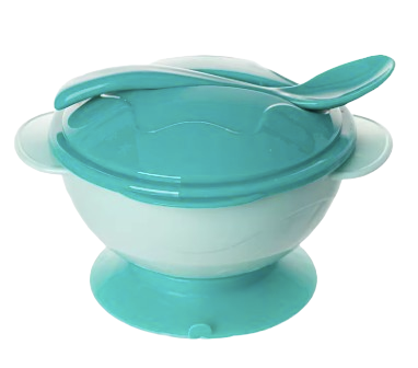 Toddler Anti-Slip Training Bowl Feeding Set with Spoon – 2-Pack