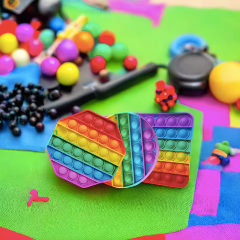 Silicone Push Pop Bubble Sensory Fidget Toy – Small 4.3"