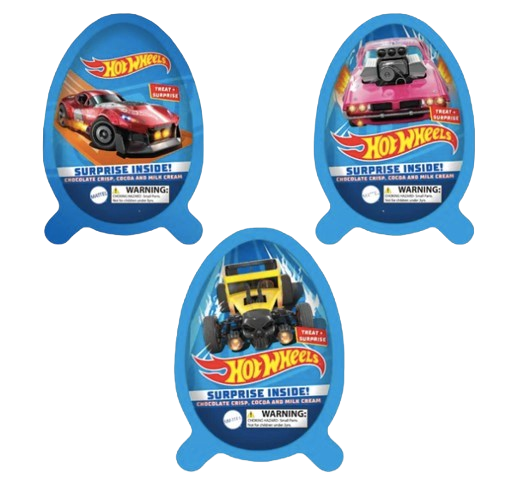 2-Pack Chocolate Candy Hot Wheels Fun Surprise Egg