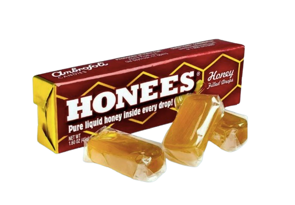 Honees Original Honey Drops Candy – Honey Filled Throat Lozenges (2-Pack)