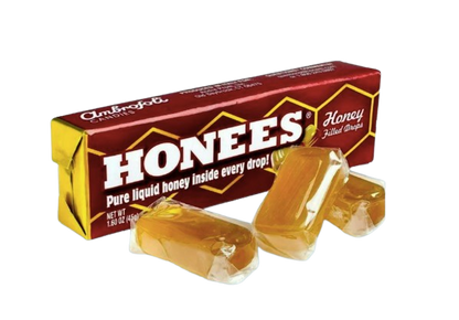Honees Original Honey Drops Candy – Honey Filled Throat Lozenges (2-Pack)