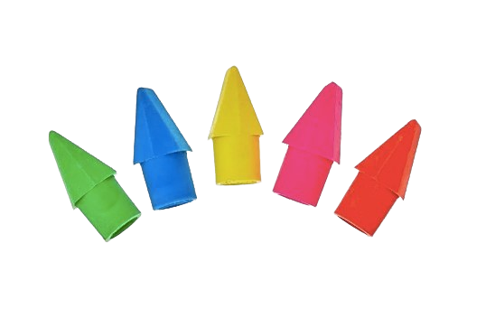 Pen+Gear Pencil Cap Erasers 2-Pack (25 Each) – Assorted Colors, Smudge-Free