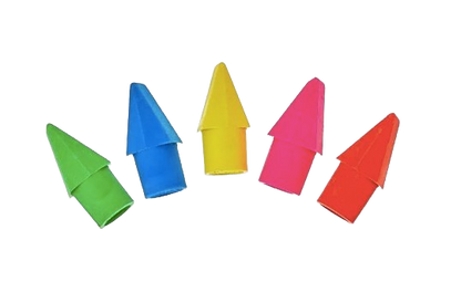 Pen+Gear Pencil Cap Erasers 2-Pack (25 Each) – Assorted Colors, Smudge-Free