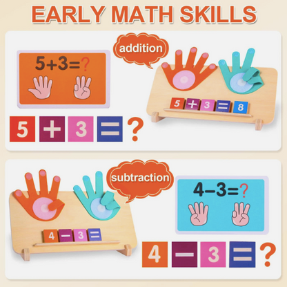 Wooden Finger Arithmetic Educational Math Toy
