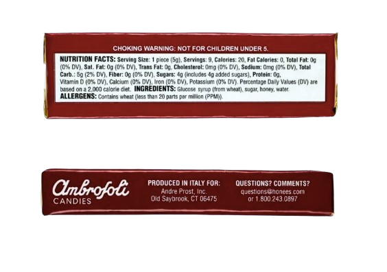 Honees Original Honey Drops Candy – Honey Filled Throat Lozenges (2-Pack)