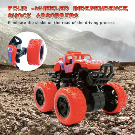 Children's 4WD Inertia Stunt Monster Trucks – Pull-Back Off-Road Vehicle Toy