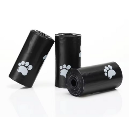 3-Pack Eco-Friendly Biodegradable Dog Waste Bags with Paw Print Design