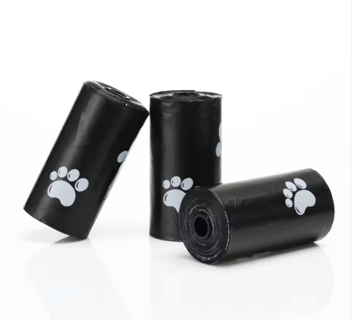 3-Pack Eco-Friendly Biodegradable Dog Waste Bags with Paw Print Design