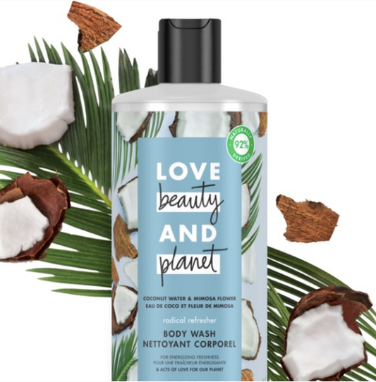 Love Beauty and Planet Radical Refresher Body Wash – Coconut Water & Mimosa Flower, 3 oz