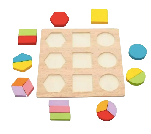 Safe Haven & CO Wooden Shape Sorting Blocks – Early Learning Educational Toy