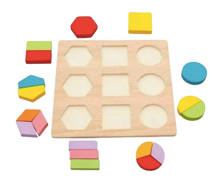 Safe Haven & CO Wooden Shape Sorting Blocks – Early Learning Educational Toy