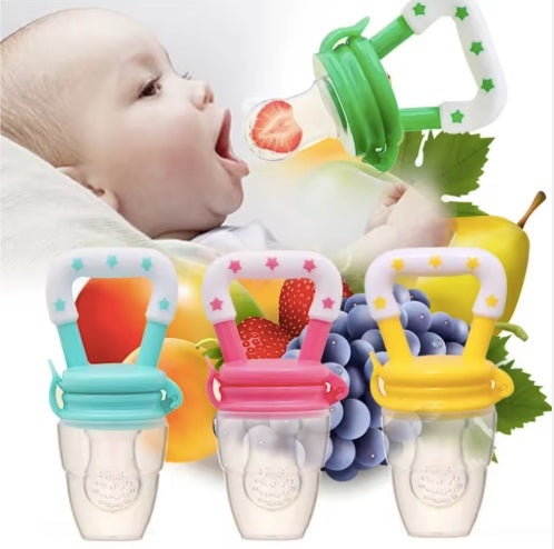 Baby Fruit Feeder & Teether Pacifier Multi-functional Teething Relief Silicone BPA-Free