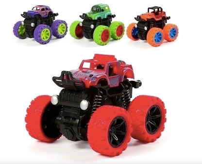 Children's 4WD Inertia Stunt Monster Trucks – Pull-Back Off-Road Vehicle Toy