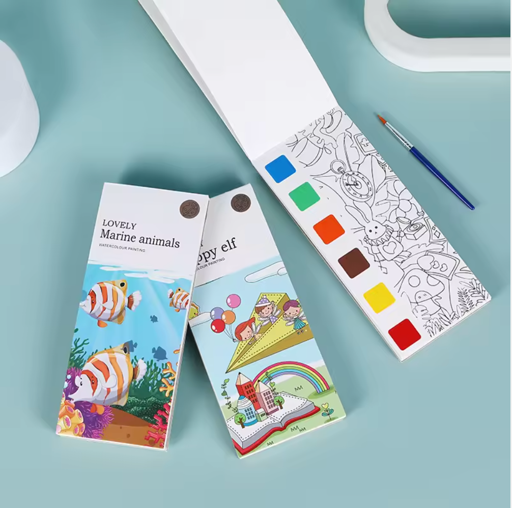 Pocket Watercolor Painting Book for Kids