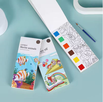 Pocket Watercolor Painting Book for Kids