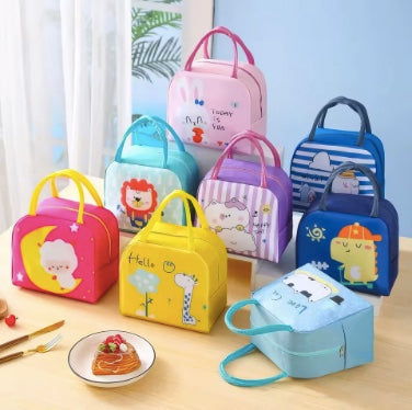 Portable Insulated Lunch Bags for Kids – Cute Animal Designs, Reusable Bento Tote