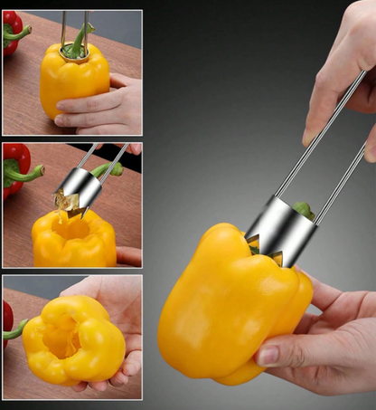 Vegetable and Fruit Corer – Stainless Steel Kitchen Coring Tool