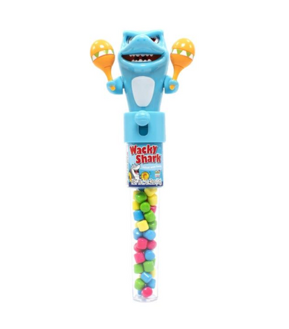 Wacky Shark Candy Toy Dispenser – 3 Pack Assorted Colors