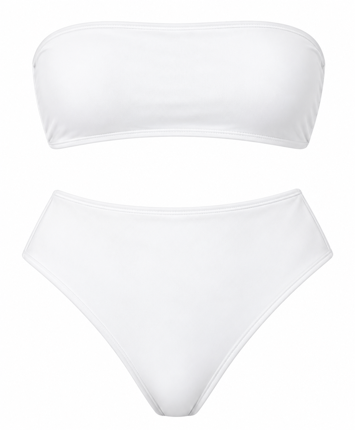 Women’s Bandeau Bra Top & High-Waist Panty Set – Soft Seamless Comfort