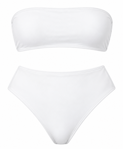 Women’s Bandeau Bra Top & High-Waist Panty Set – Soft Seamless Comfort