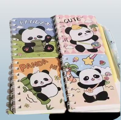 Mini Panda Spiral Notebook