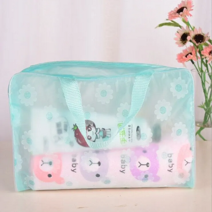 Women’s Floral Mesh PVC Travel Cosmetic & Storage Bag