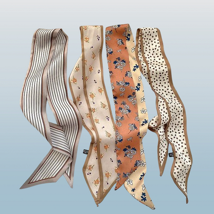 Women’s Fashion Elegant Long Printed Silk Scarf