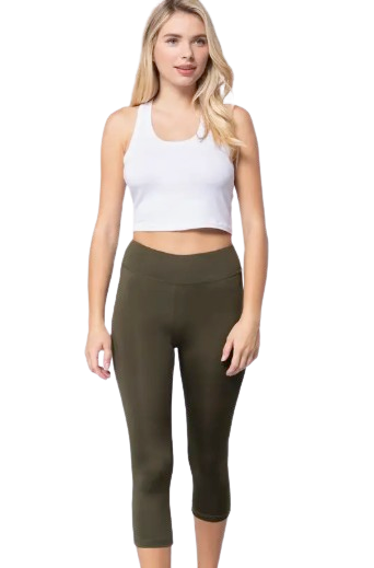Active Basic USA Workout Capri Length Pants