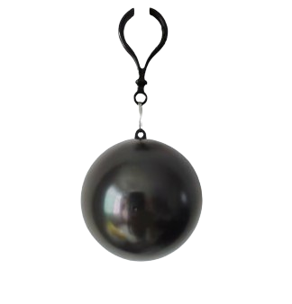 Portable Disposable Emergency Rain Poncho with Keychain Ball Case